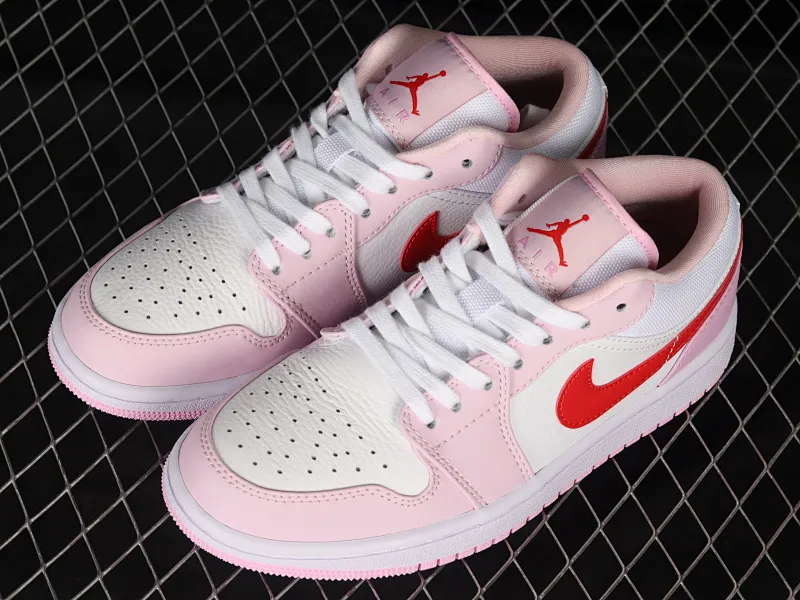 All categories Air Jordan Jordan series basketball shoes Air Jordan 1 Low Z version Air Jordan 1 Low AJ1 Joe 1 white and pink hook low-top casual sneakers DR0758-170